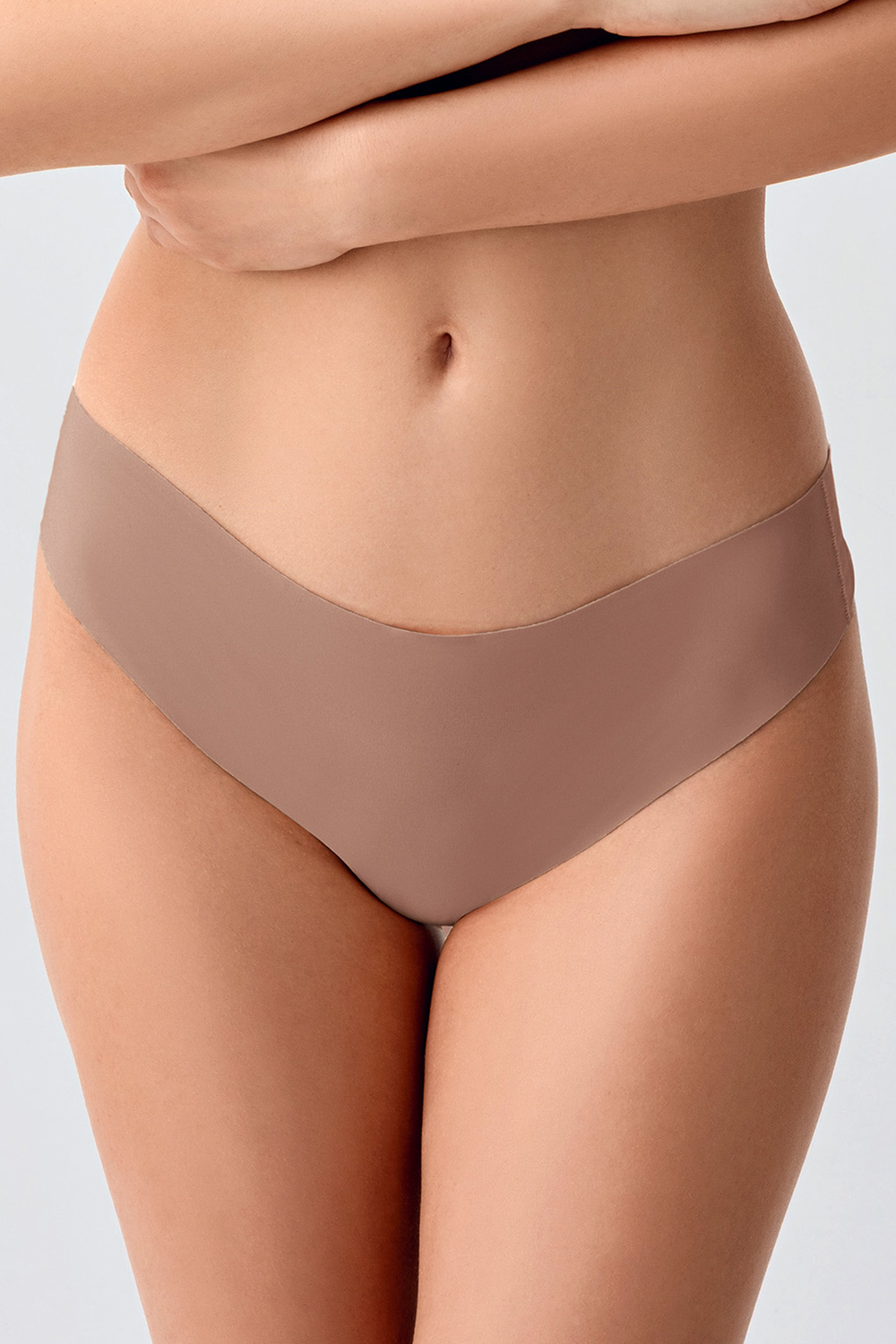 Kadın String Lazer Kesim Slip Külot | Cappuccino 9207