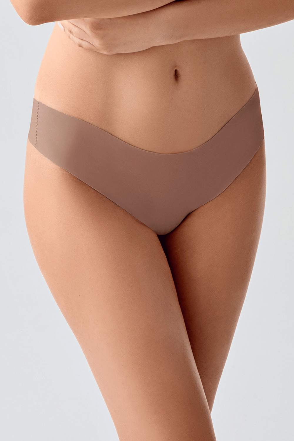 Kadın String Lazer Kesim Slip Külot | Cappuccino 9207