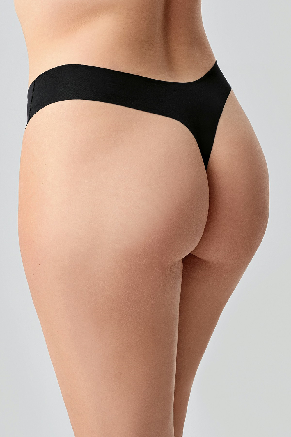 Kadın String Lazer Kesim Slip Külot | Siyah 9207