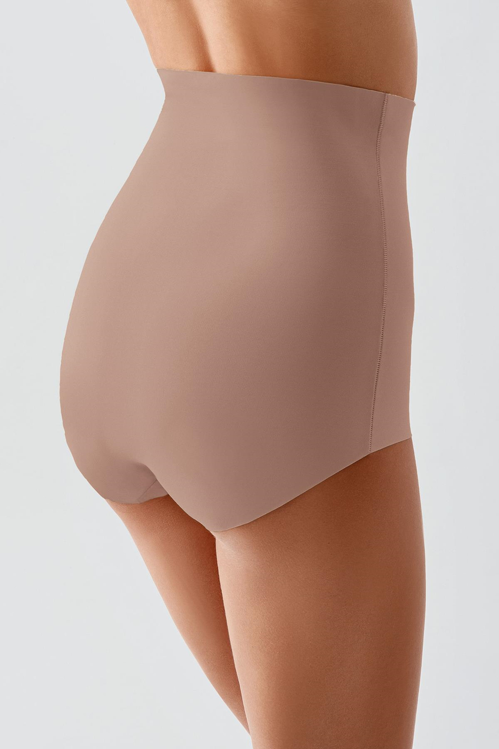 Kadın Lazer Kesim Yüksek Bel Slip Korse | Cappuccino 9208