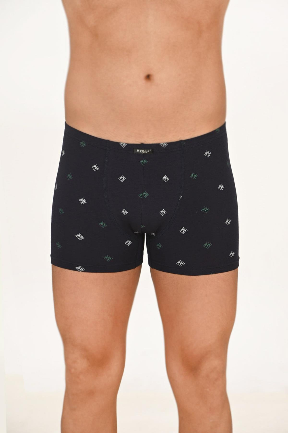 Erkek 5li Paket Pamuklu Likralı Modal Desenli Boxer | 11113