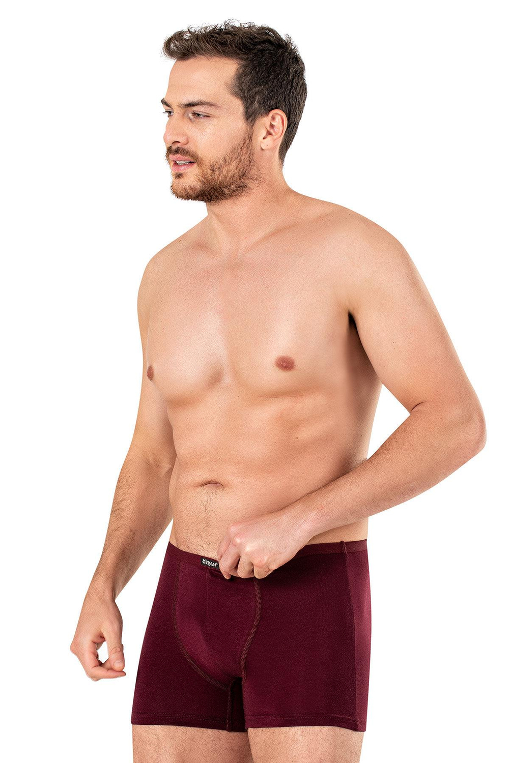 Erkek Pamuklu Modal Boxer | Bordo K11897