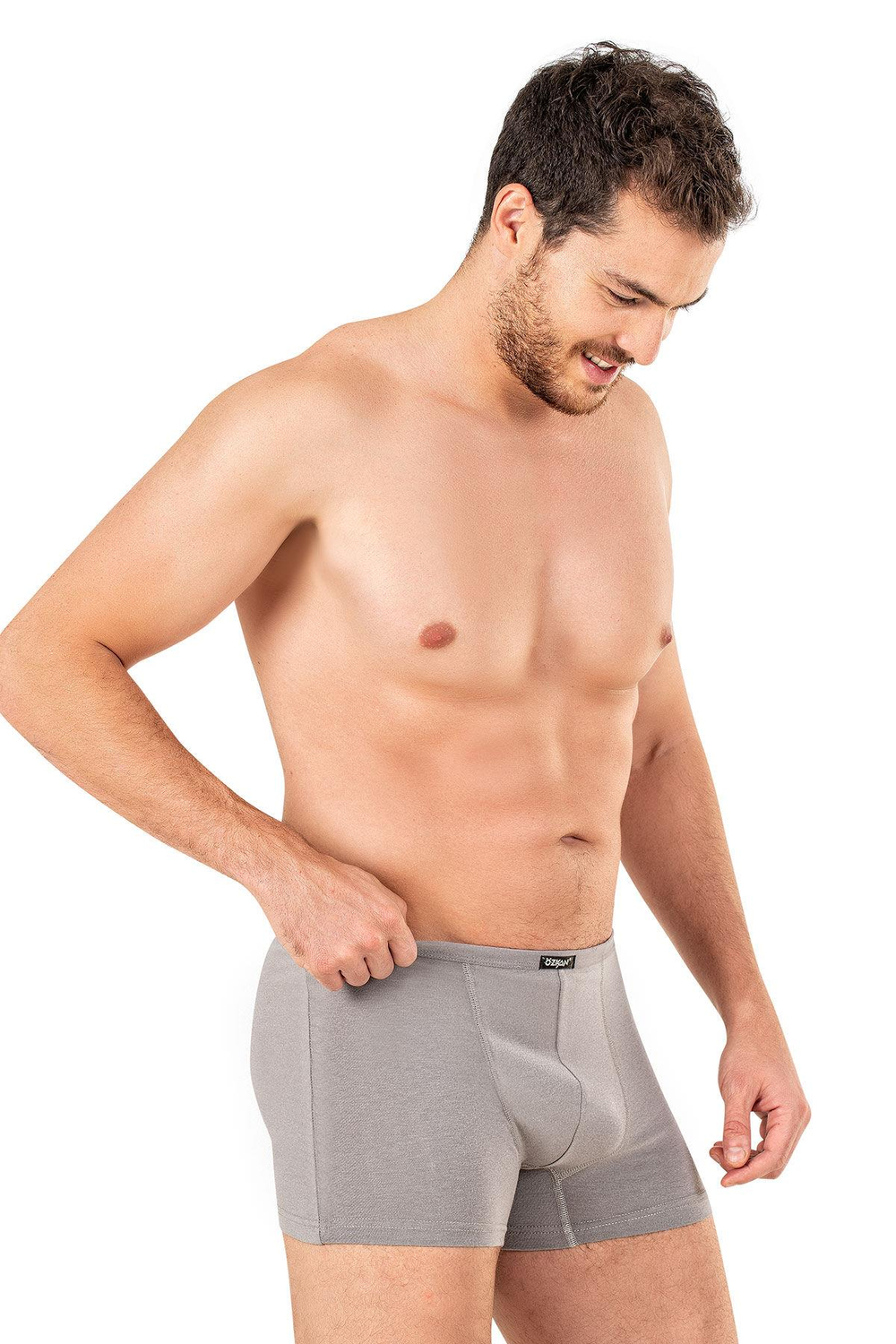 Erkek Pamuklu Modal Boxer | Gri K11897