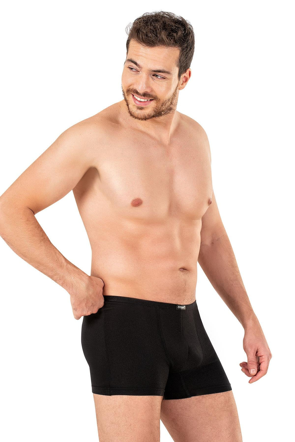 Erkek Pamuklu Modal Boxer | Siyah K11897