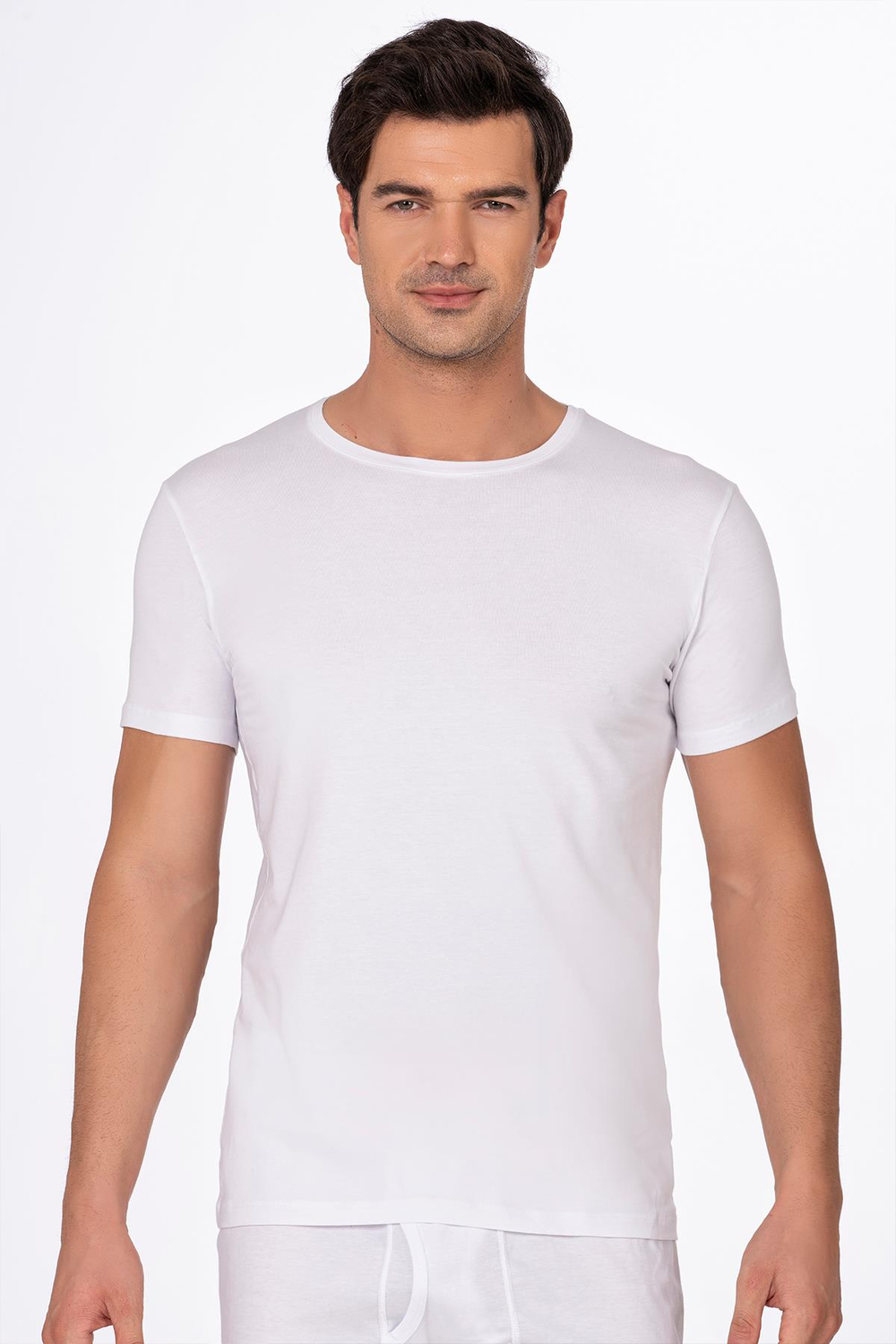 Erkek Pamuklu Modal Tişört Fanila | Beyaz K11144