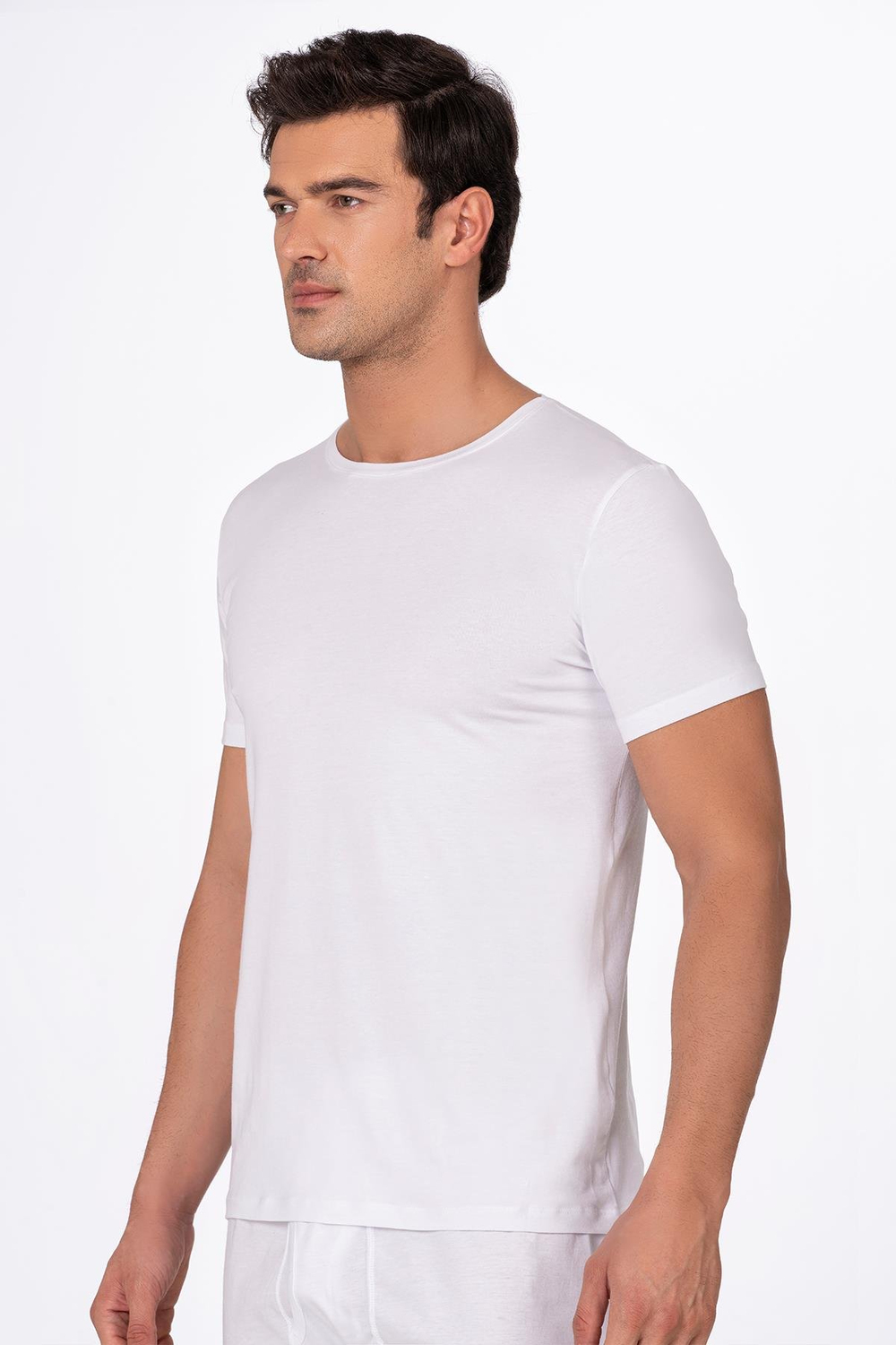 Erkek Pamuklu Modal Tişört Fanila | Beyaz K11144