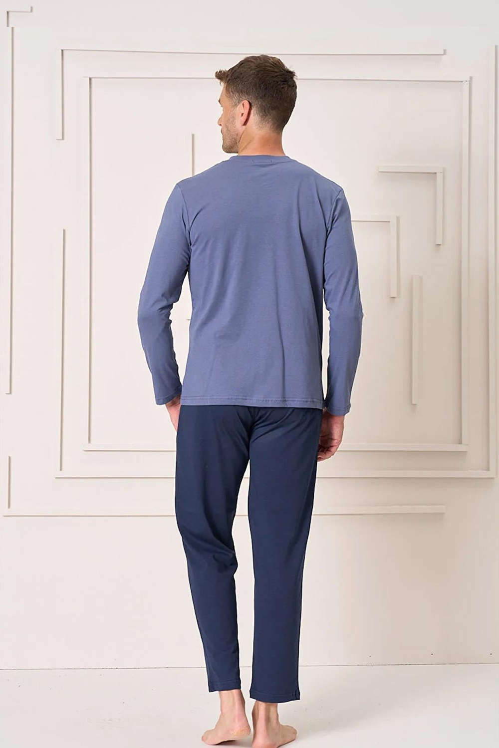 Erkek Penye Süprem Genç Önü Patlı Pijama Takımı | İndigo 4103