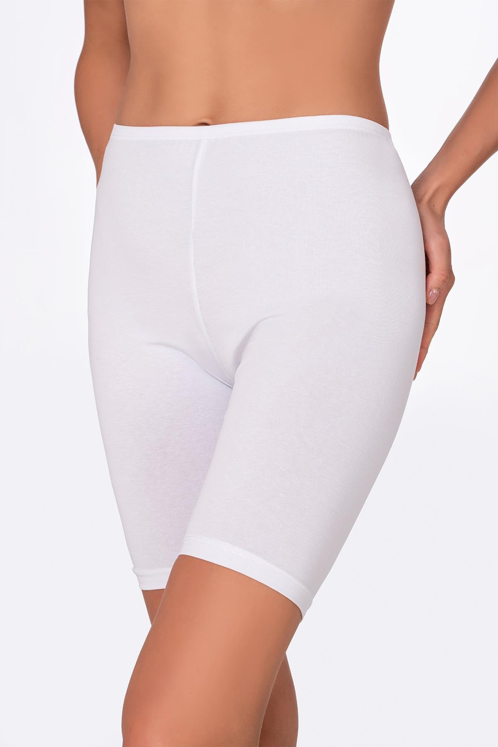 Kadın Likralı Süprem Diz Üstü Tayt | Beyaz K0413