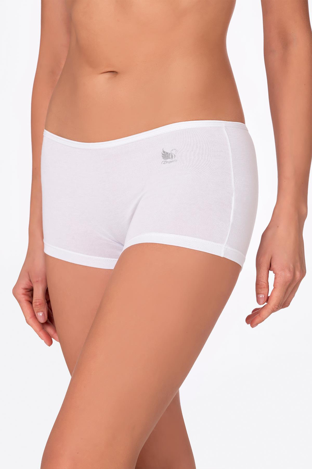 Kadın Modal Pamuklu Yumuşak Boxer Şort | Beyaz K23920