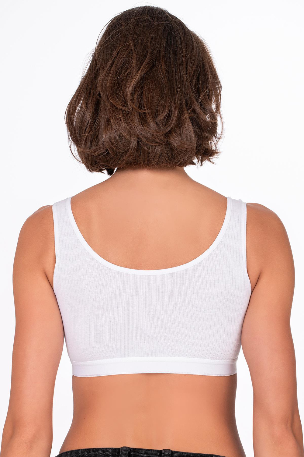 Kadın Pamuklu Kaşkorse Sporcu Sütyen | Beyaz 5044