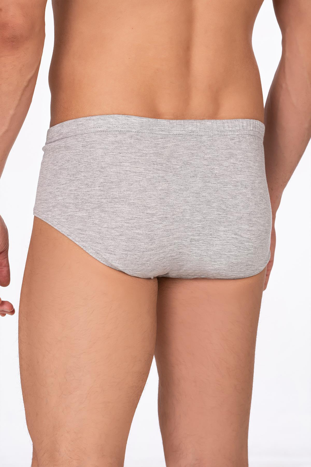 Pamuklu Penye Süprem Esnek Rahat Slip Külot | Gri Melanj K0037