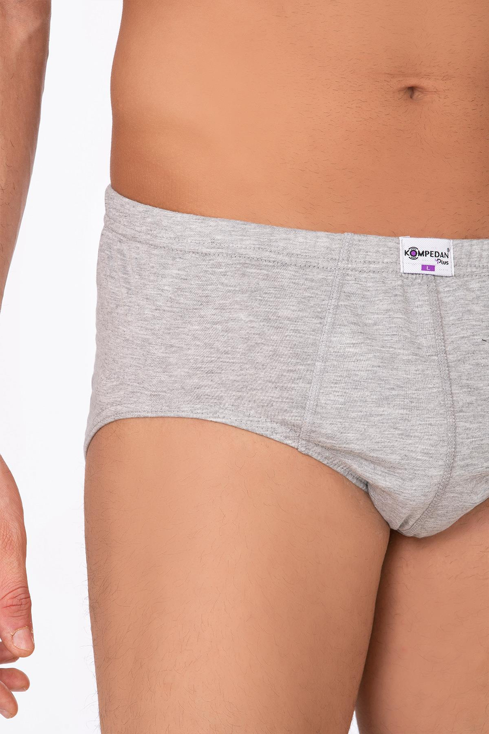 Pamuklu Penye Süprem Esnek Rahat Slip Külot | Gri Melanj K0037