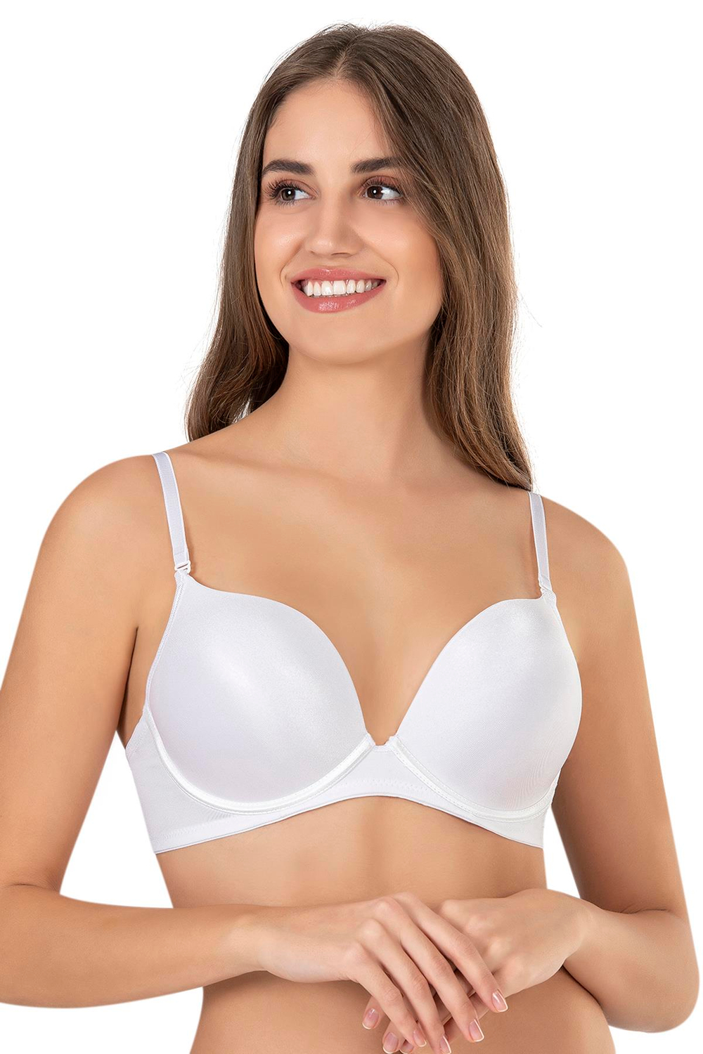 Sütyen Micro Kaplı Sihirli 2 Beden Büyüten Beyaz | Le Jardin 7033