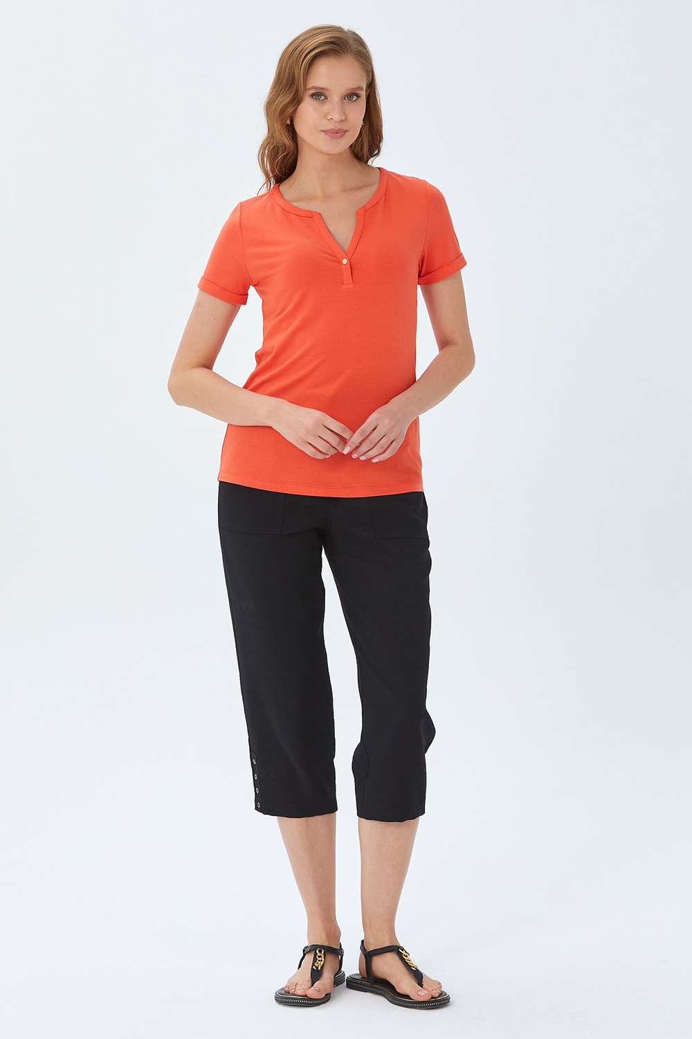 Beli Çıtçıtlı Paçası Kuşgozu Detaylı Pantolon 026-3509
