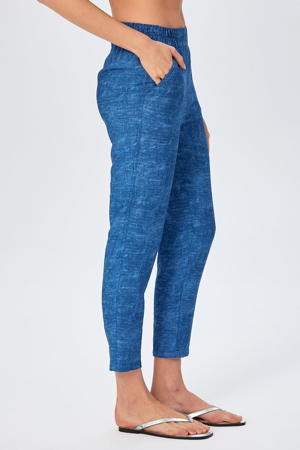 Beli Lastikli Cep Detaylı Pantolon 026-3513