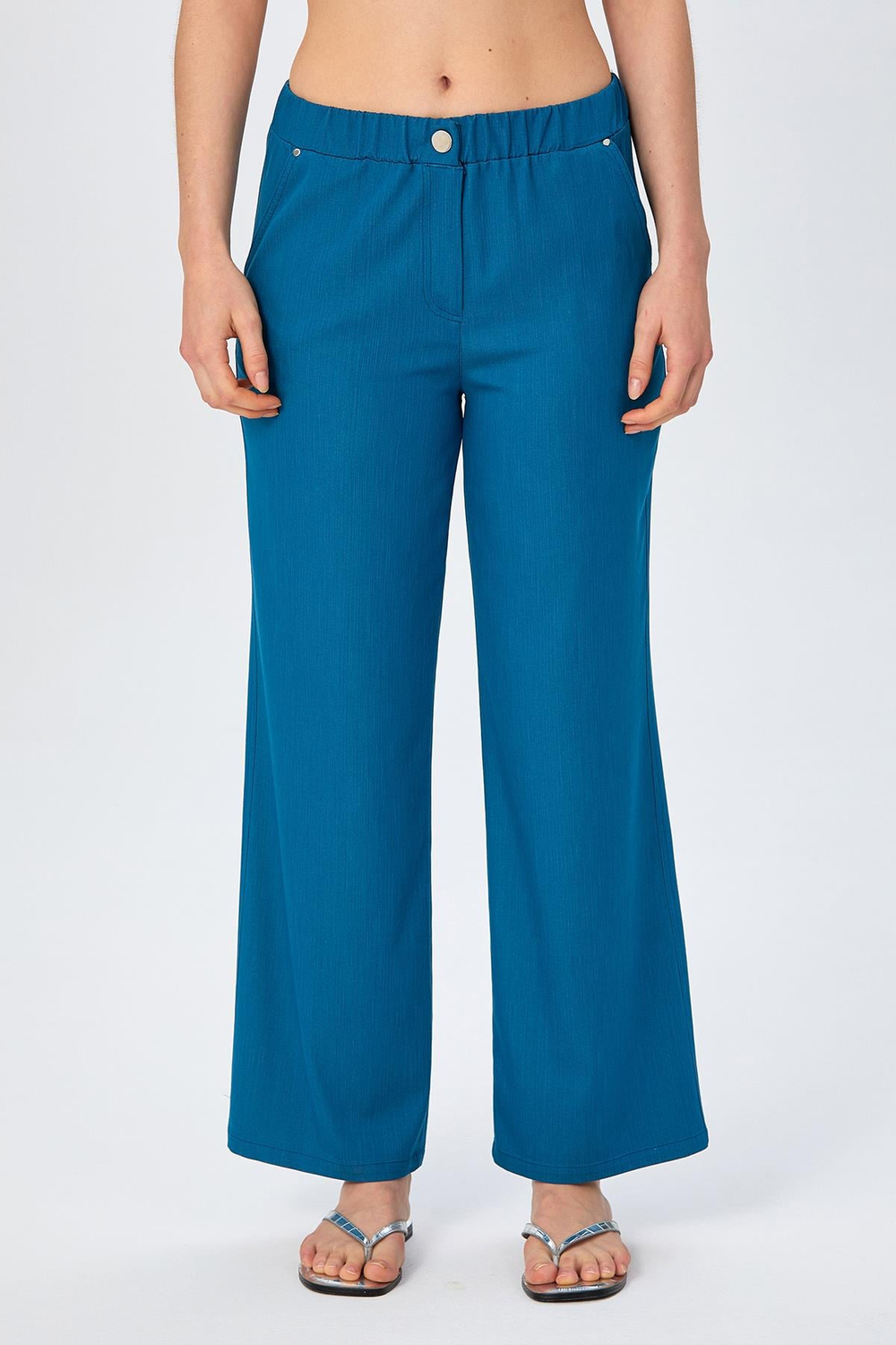 Beli Lastikli Cepli Bol Paça Pantolon 026-3518