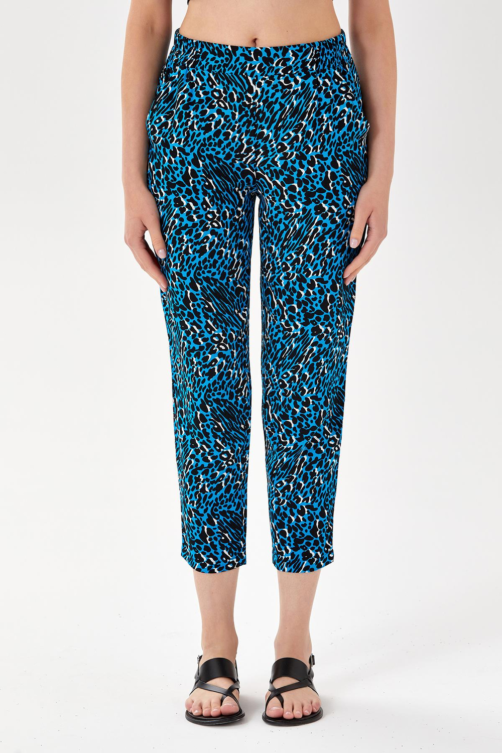 Beli Lastikli Cepli Desenli Pantolon 024-3509