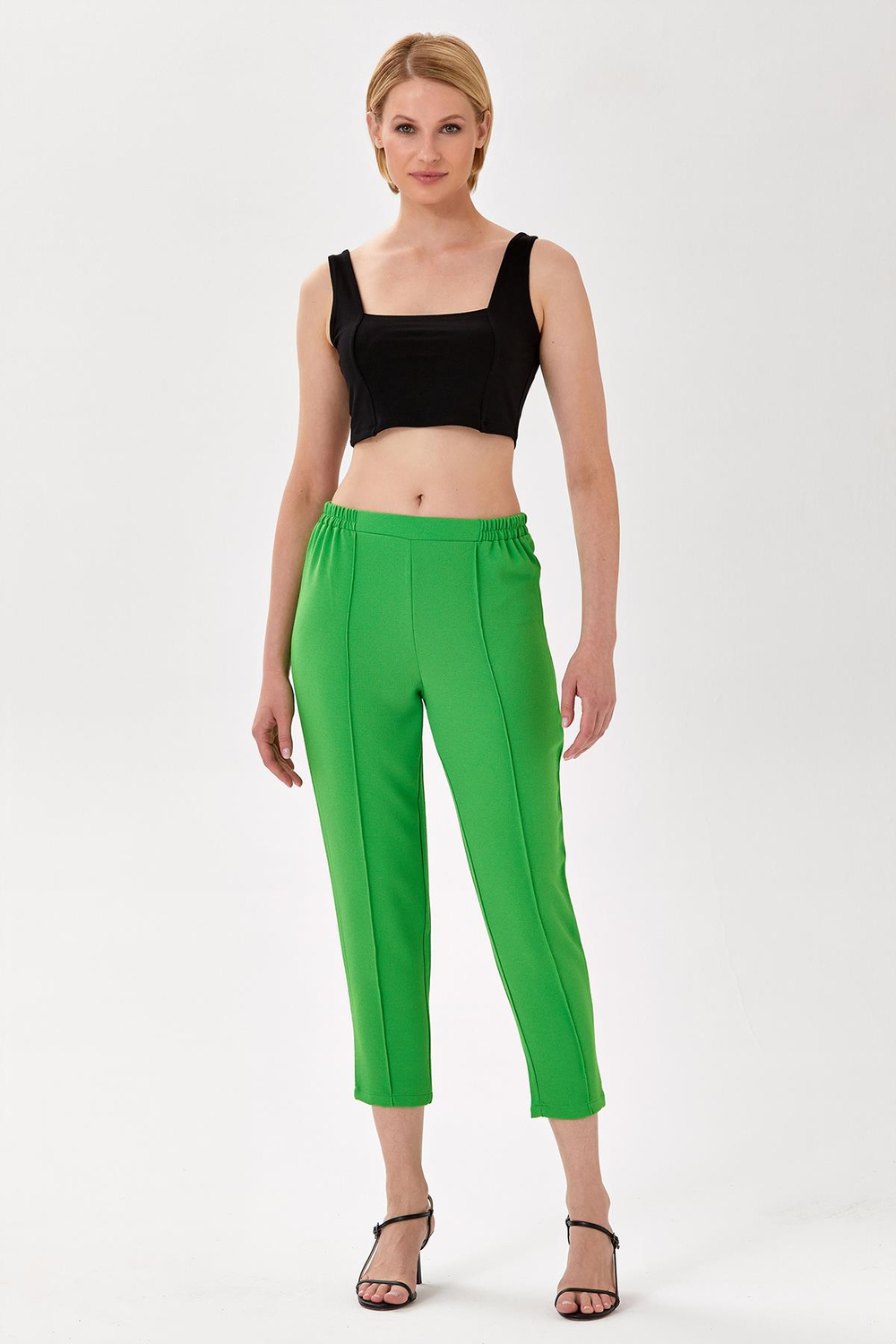 Beli Lastikli Önü Dikişli Pantolon 024-3506