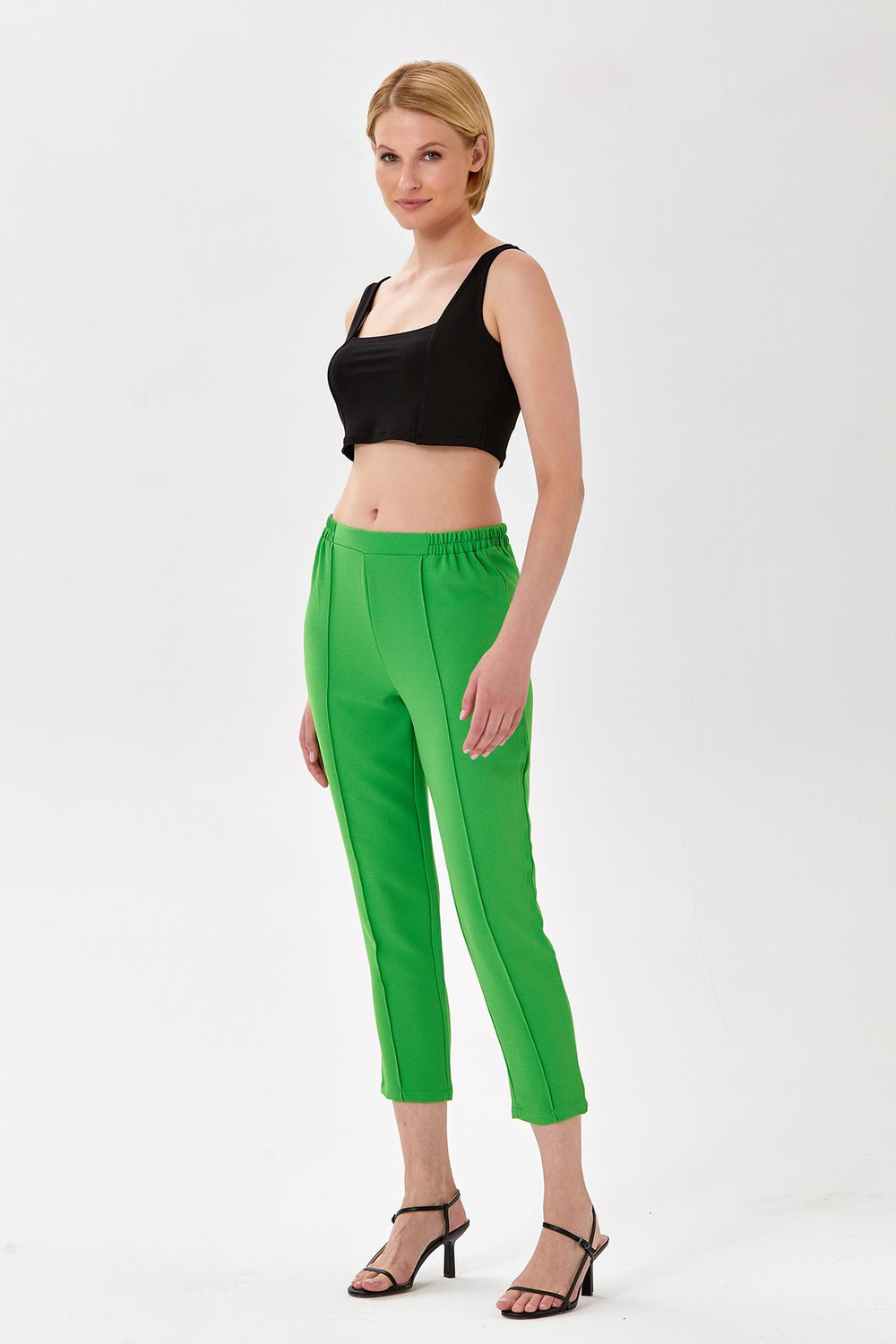 Beli Lastikli Önü Dikişli Pantolon 024-3506