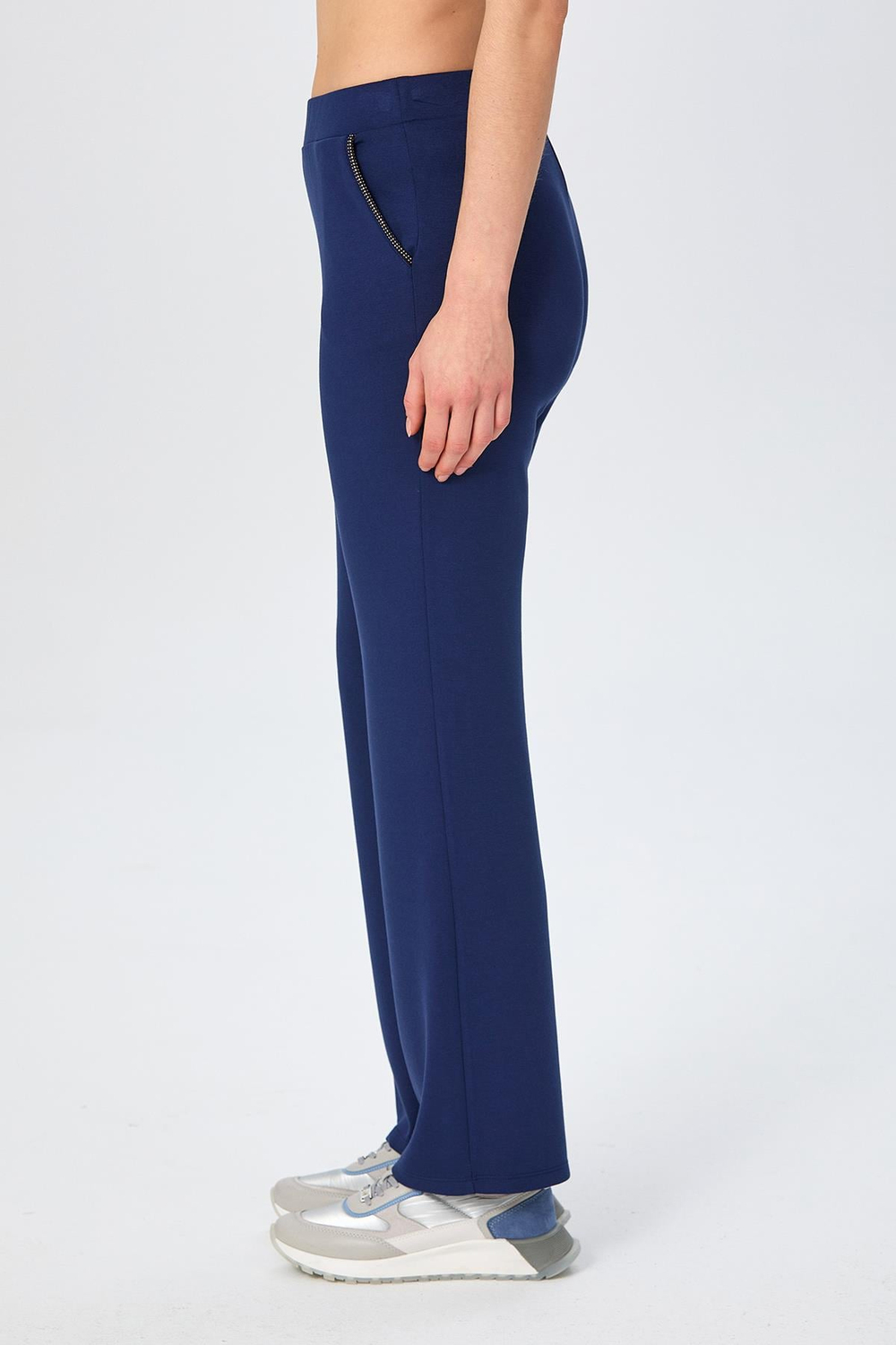 Beli Lastikli Taş Şerit Detaylı Cepli Pantolon 026-2105