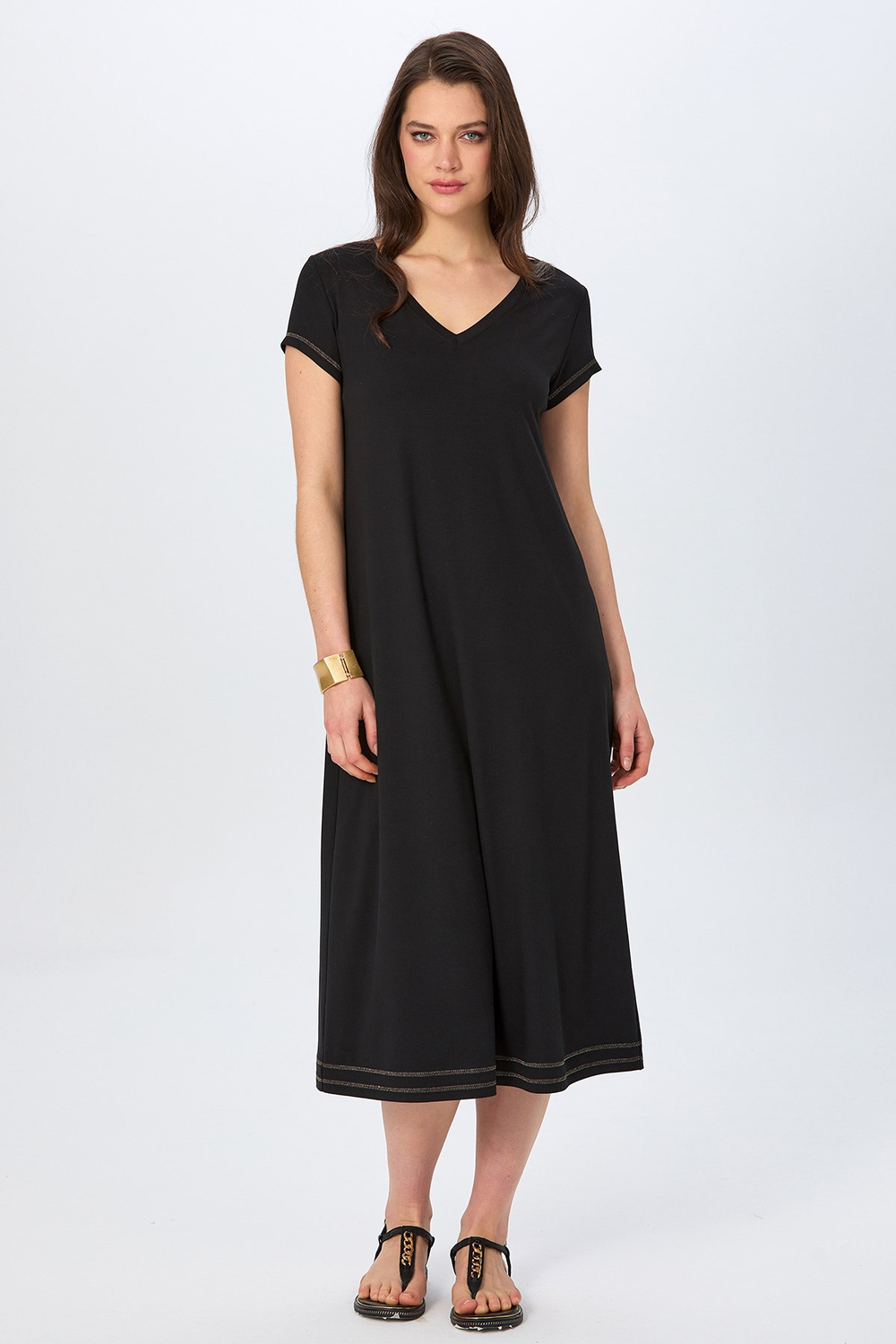 V Yaka Basic Midi Boy Elbise 026-2501