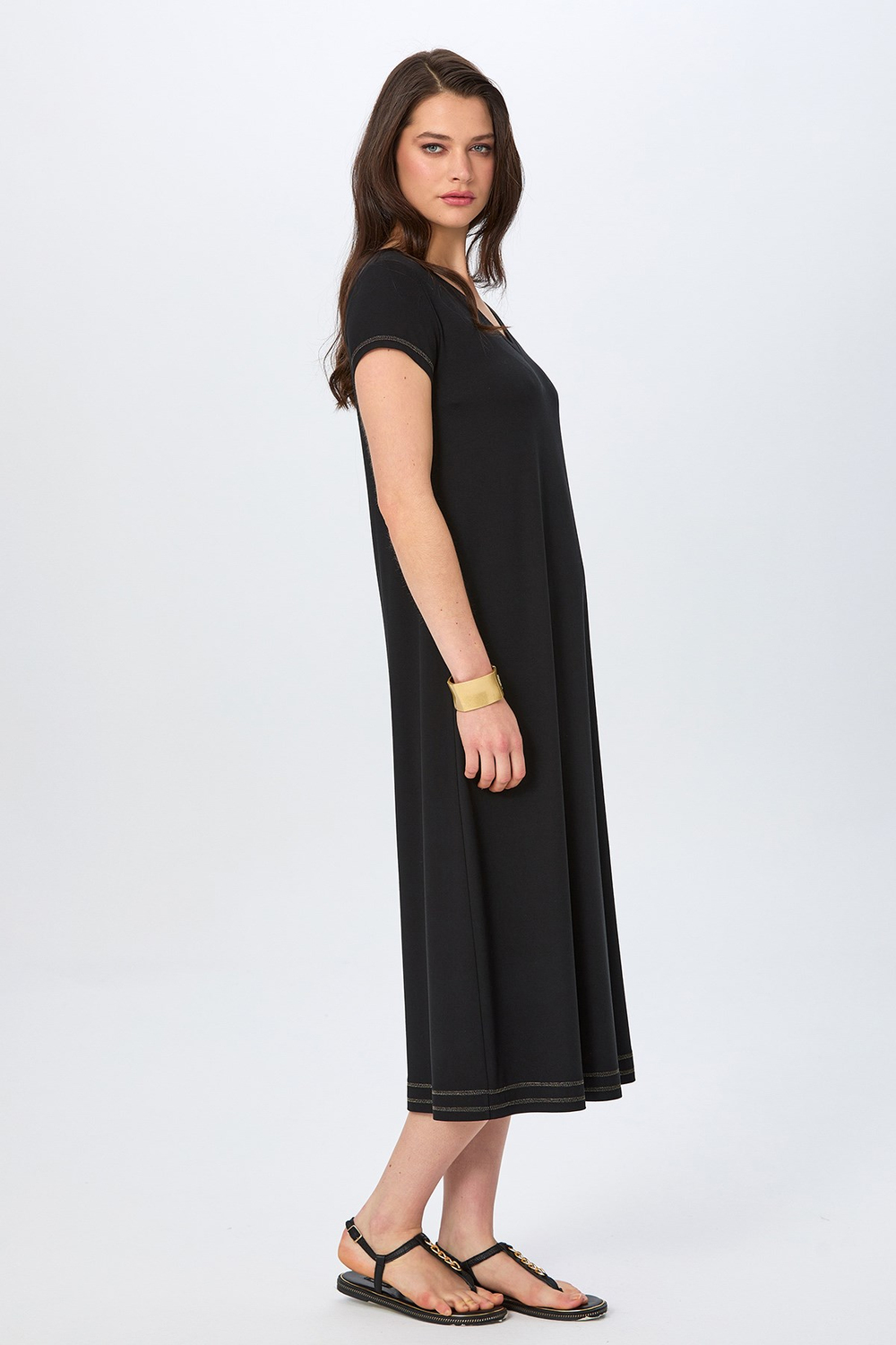 V Yaka Basic Midi Boy Elbise 026-2501