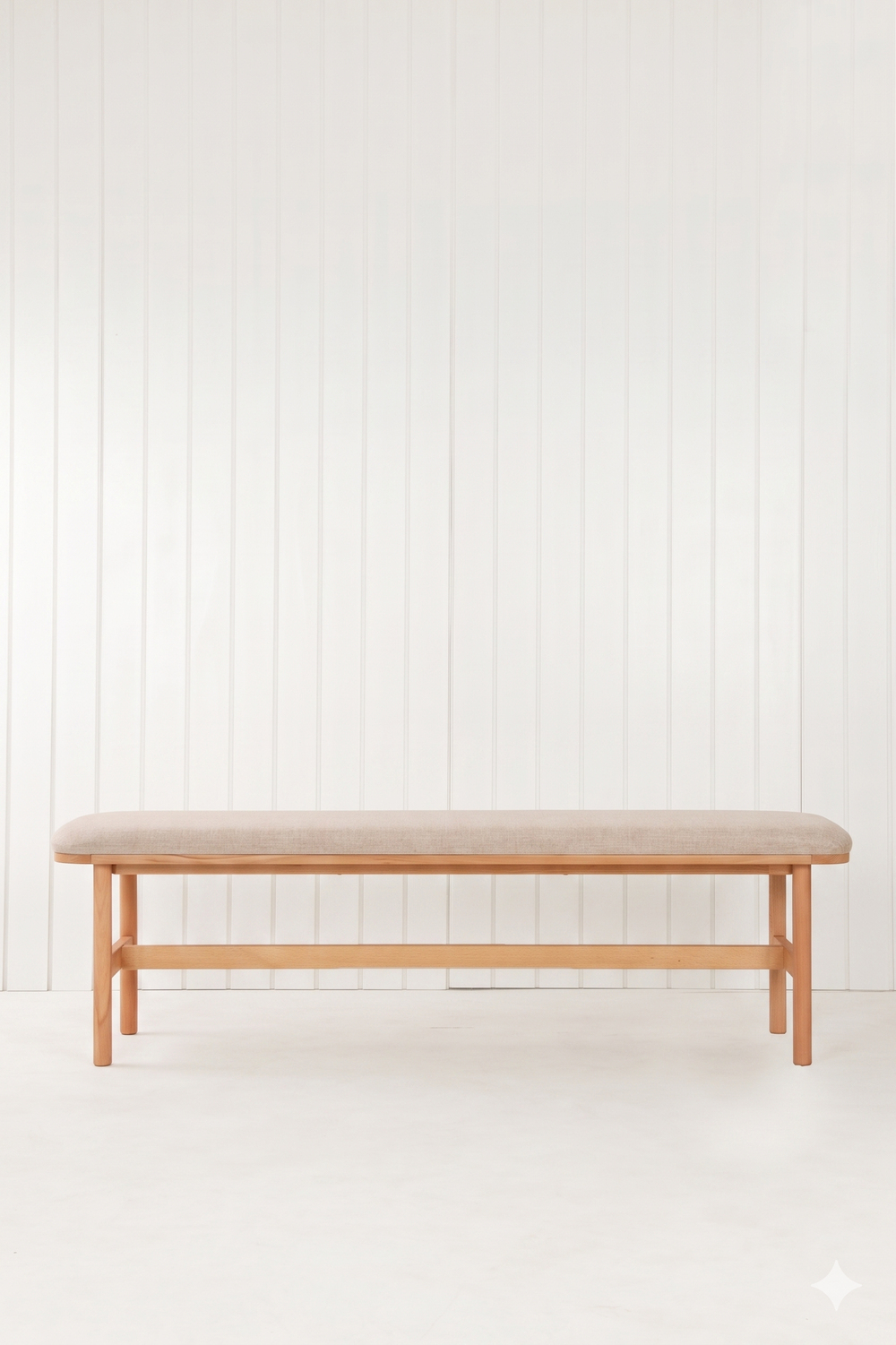 Alaçatı Kayın Masif Ahşap Bench 150x80 cm 