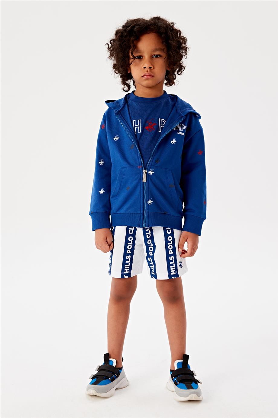 Beverly Hills Polo Club Erkek Çocuk Mavi Eşofman Üstü