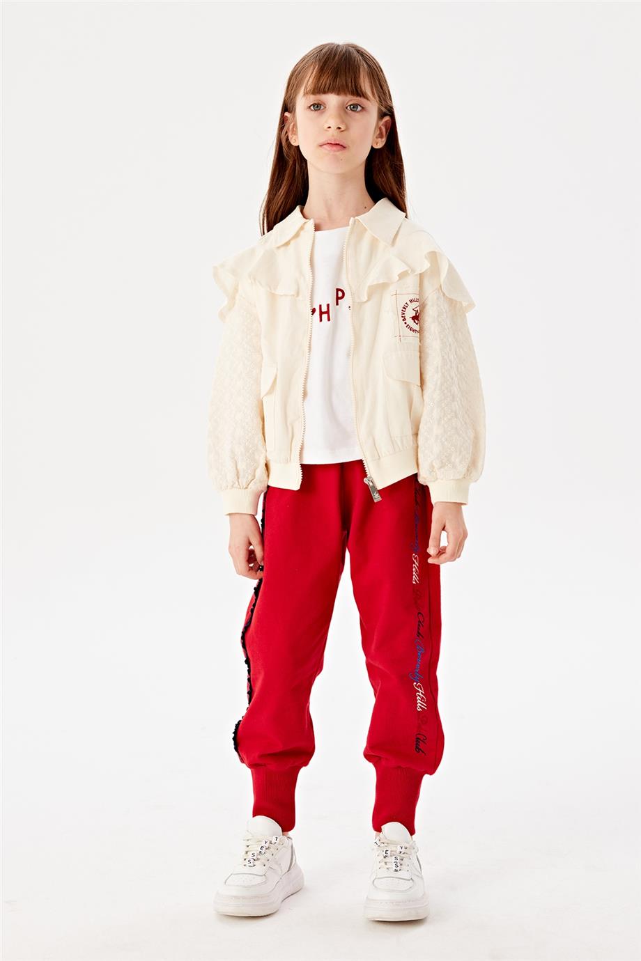 Beverly Hills Polo Club Kız Çocuk Bej Ceket