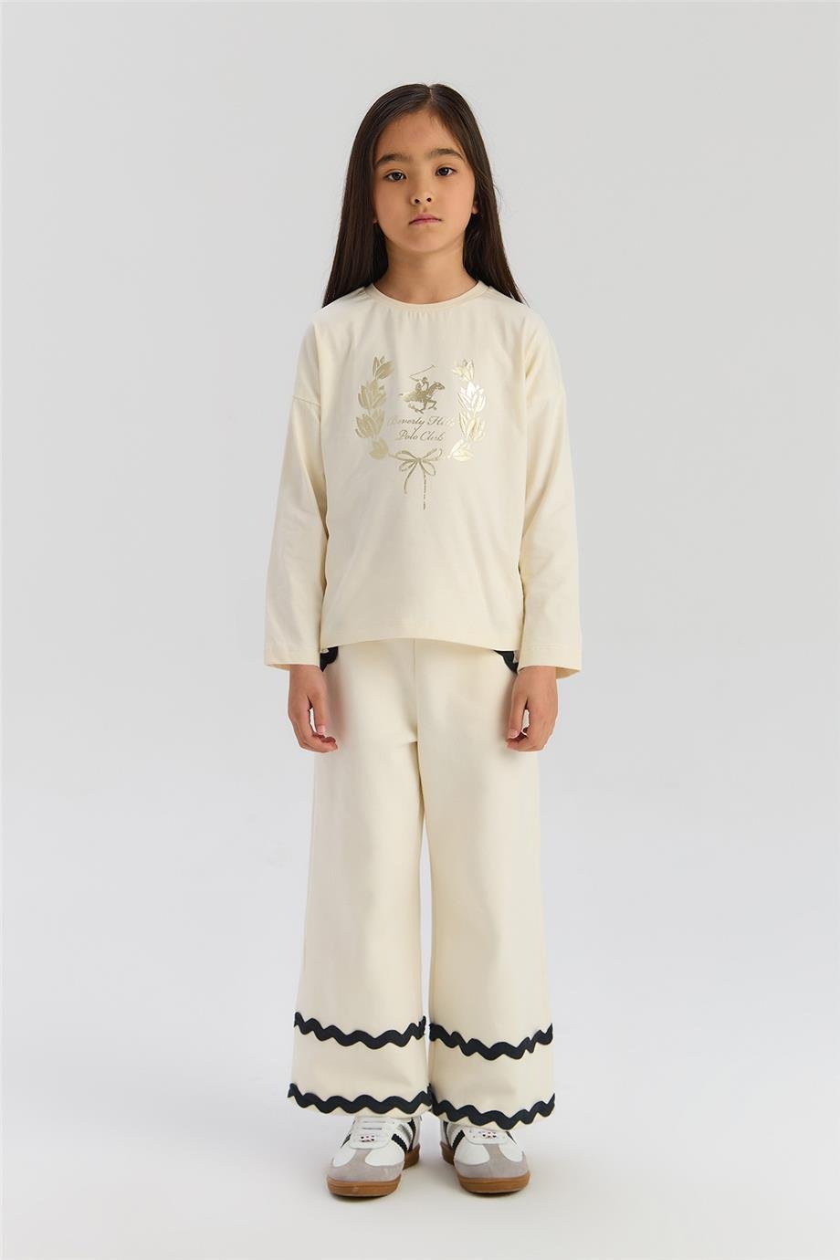 Beverly Hills Polo Club Kız Çocuk Ekru TshirtBeverly Hills Polo Club Kız Çocuk Ekru Tshirt