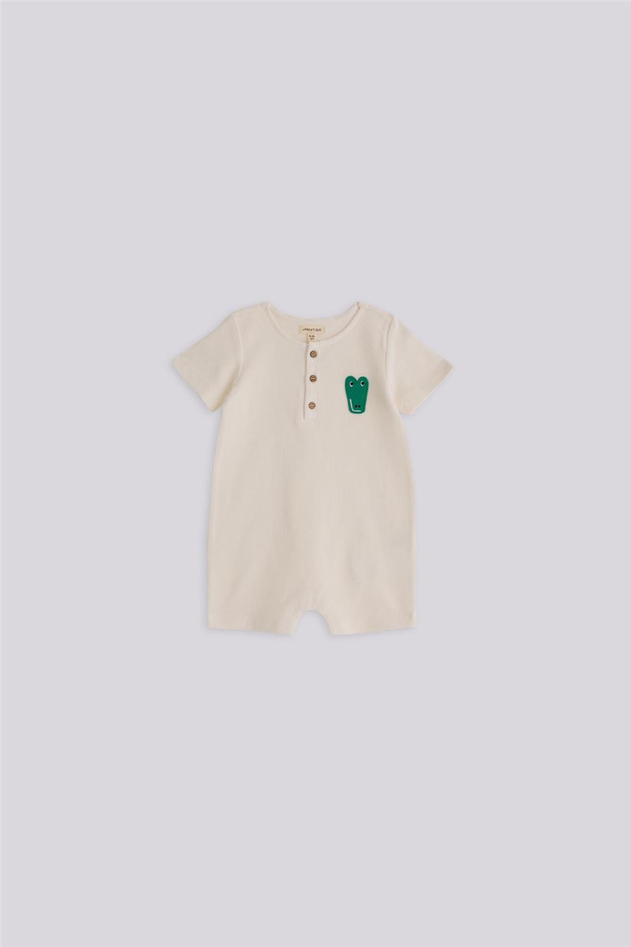 Gb Baby Basic Erkek Bebek Ekru TulumGb Baby Basic Erkek Bebek Ekru Tulum