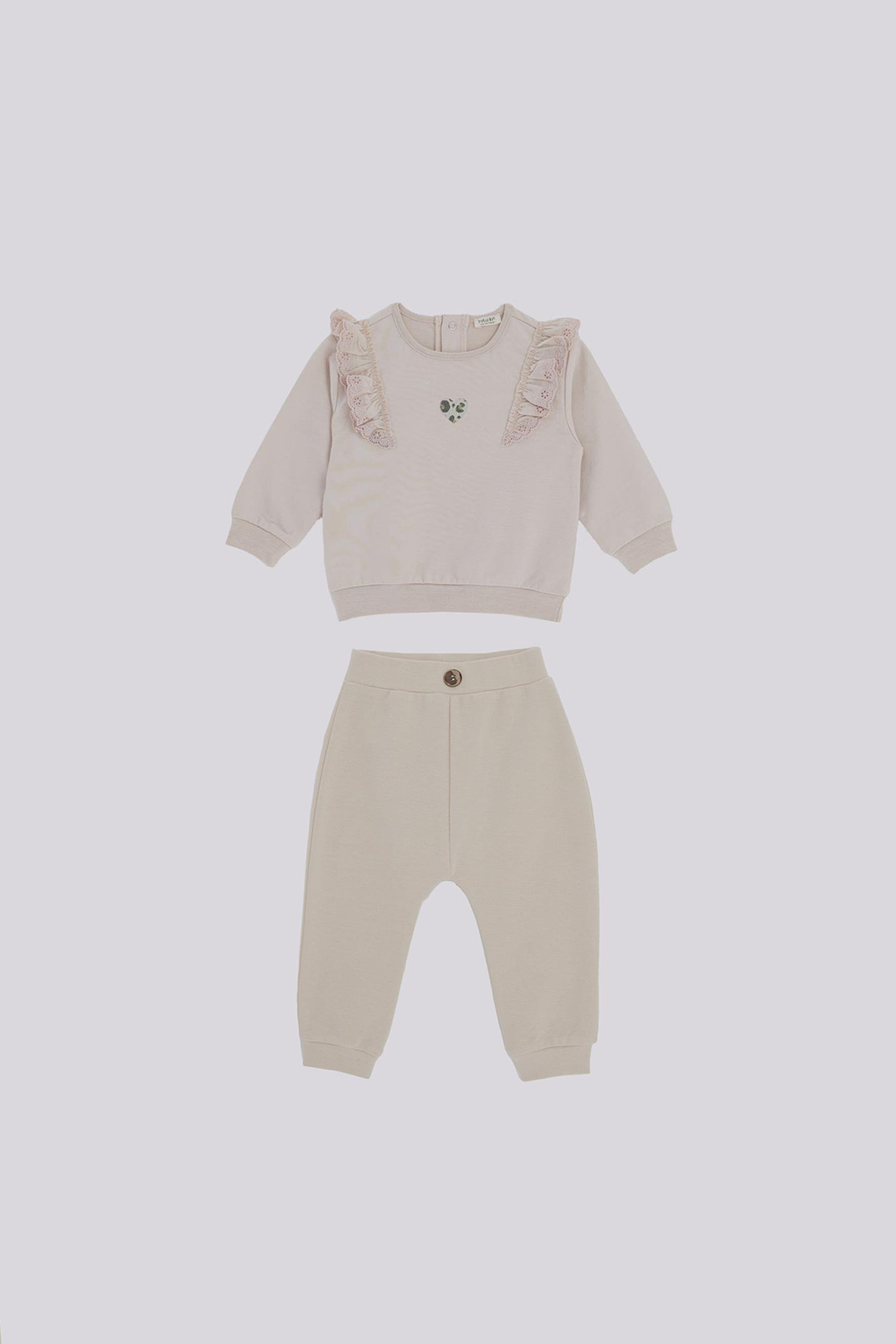 Gb Baby Basic Kız Bebek Ekru Eşofman TakımGb Baby Basic Kız Bebek Ekru Eşofman Takım