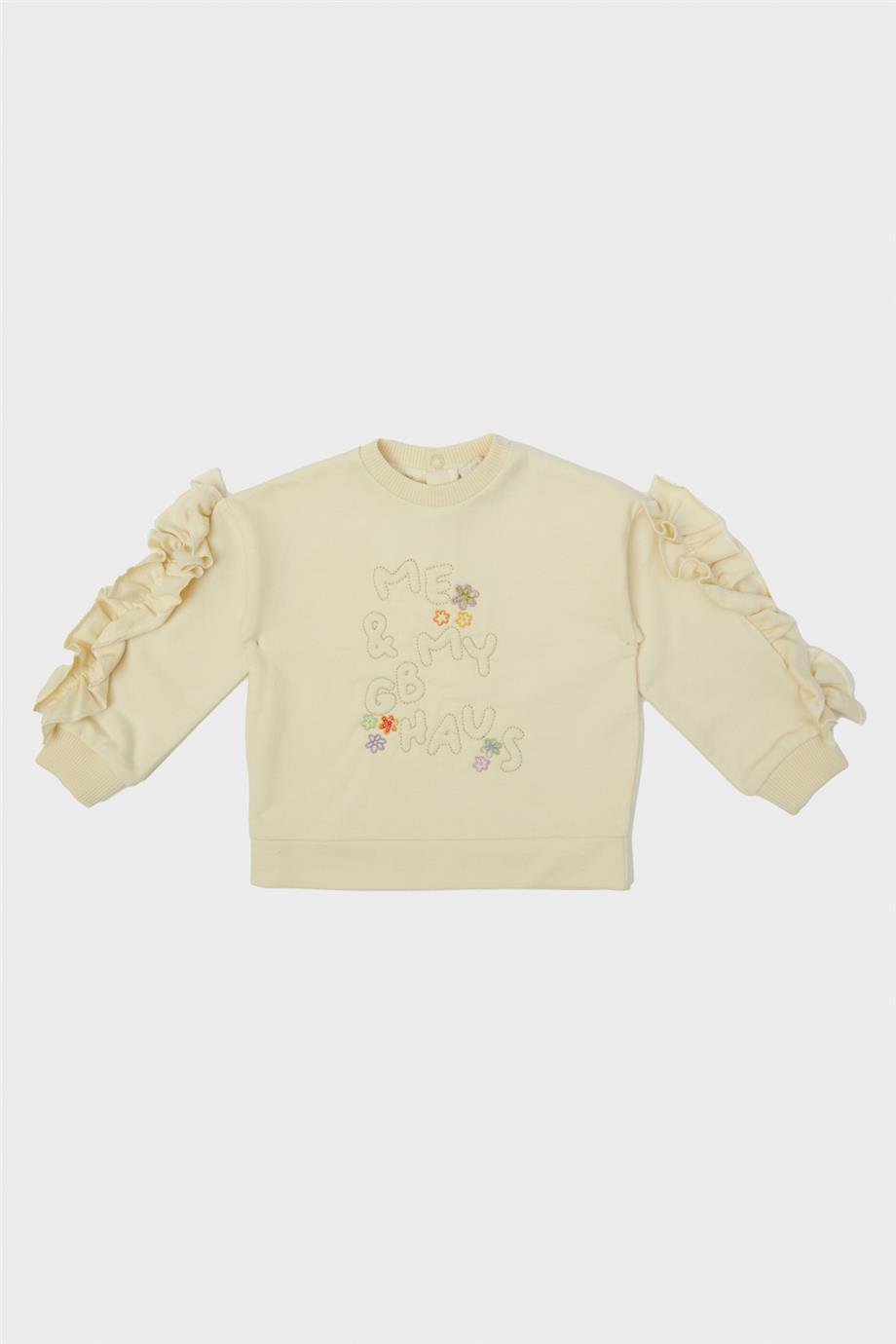 GB Baby Kız Bebek Bej Sweatshirt