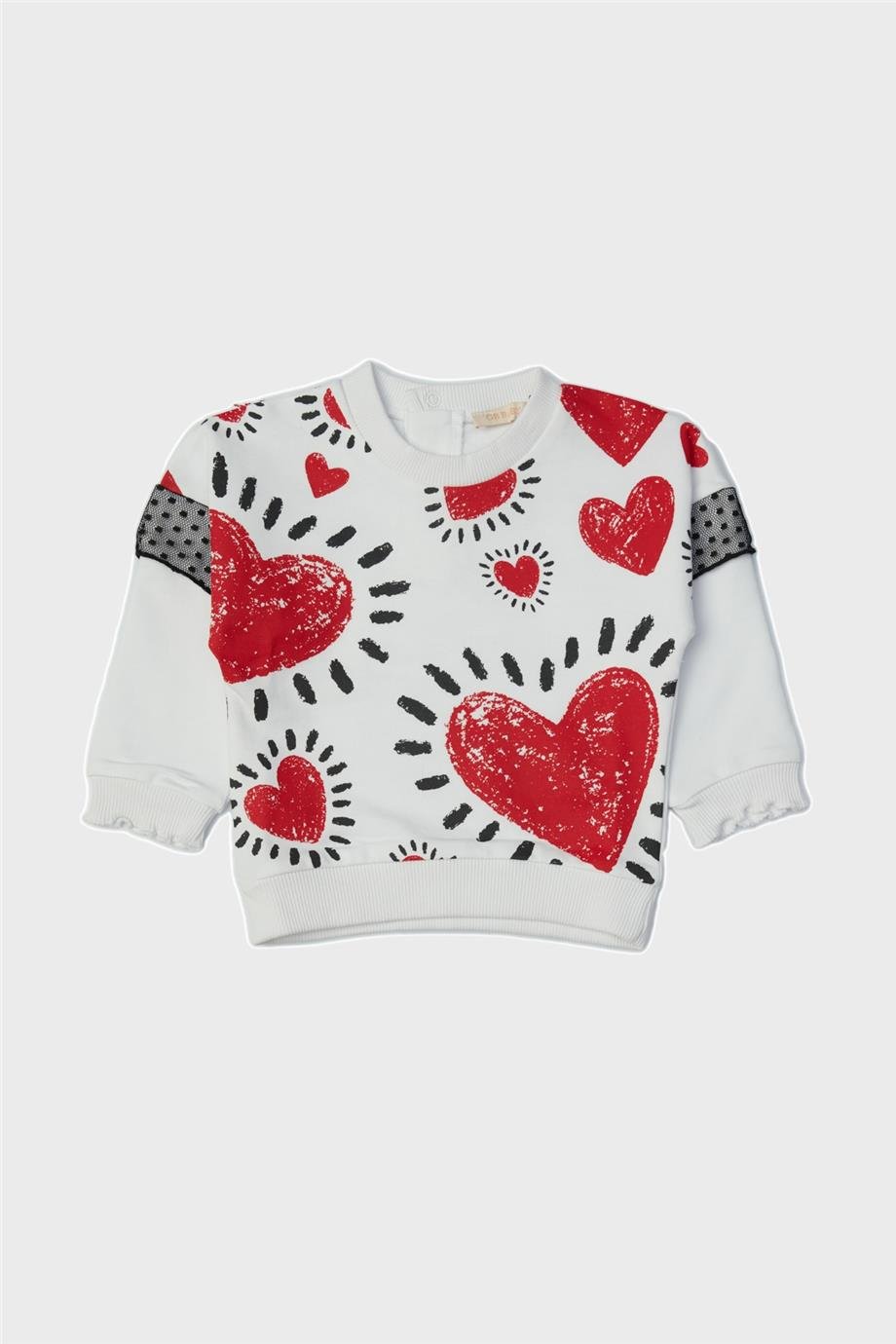 GB Baby Kız Bebek Beyaz Sweatshirt