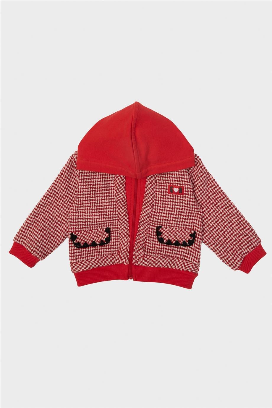 GB Baby Kız Bebek Ekose Eşofman Üstü