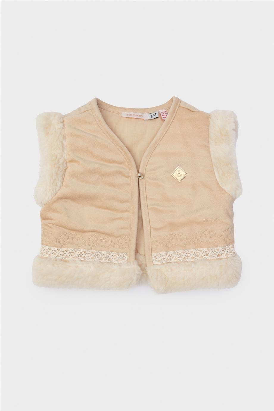 GB Baby Kız Bebek Ekru Yelek