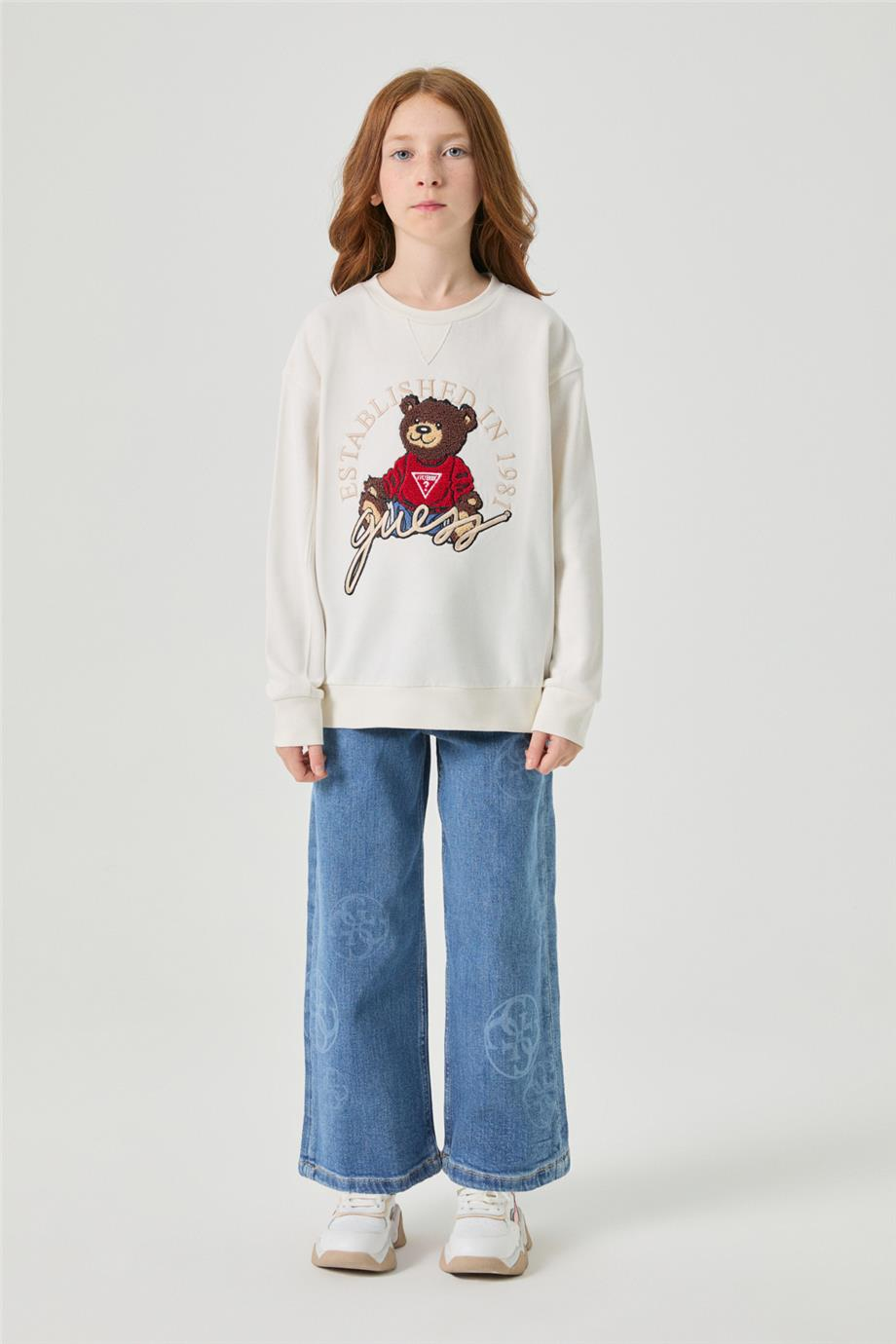 Guess Kız Çocuk Beyaz SweatshirtGuess Kız Çocuk Beyaz Sweatshirt