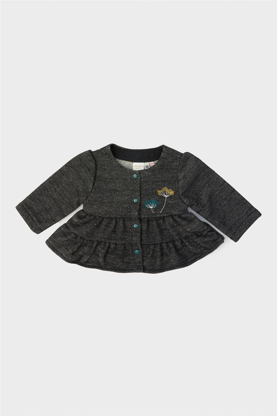 Layette Kız Bebek Antrasit Eşofman Üstü