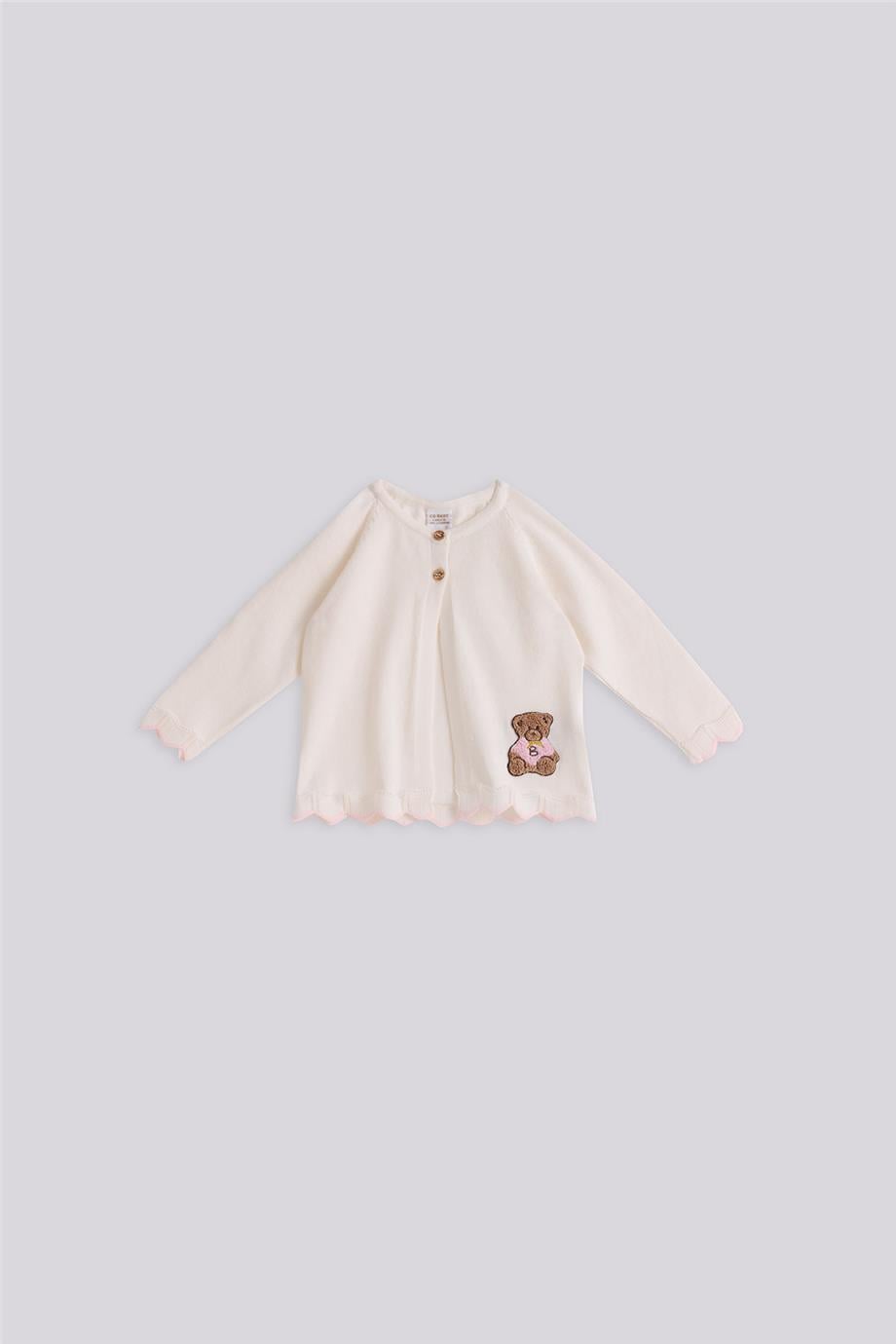 Layette Kız Bebek Beyaz HırkaLayette Kız Bebek Beyaz Hırka