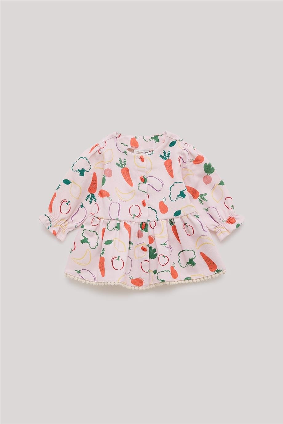 Layette Kız Bebek Desenli Elbise