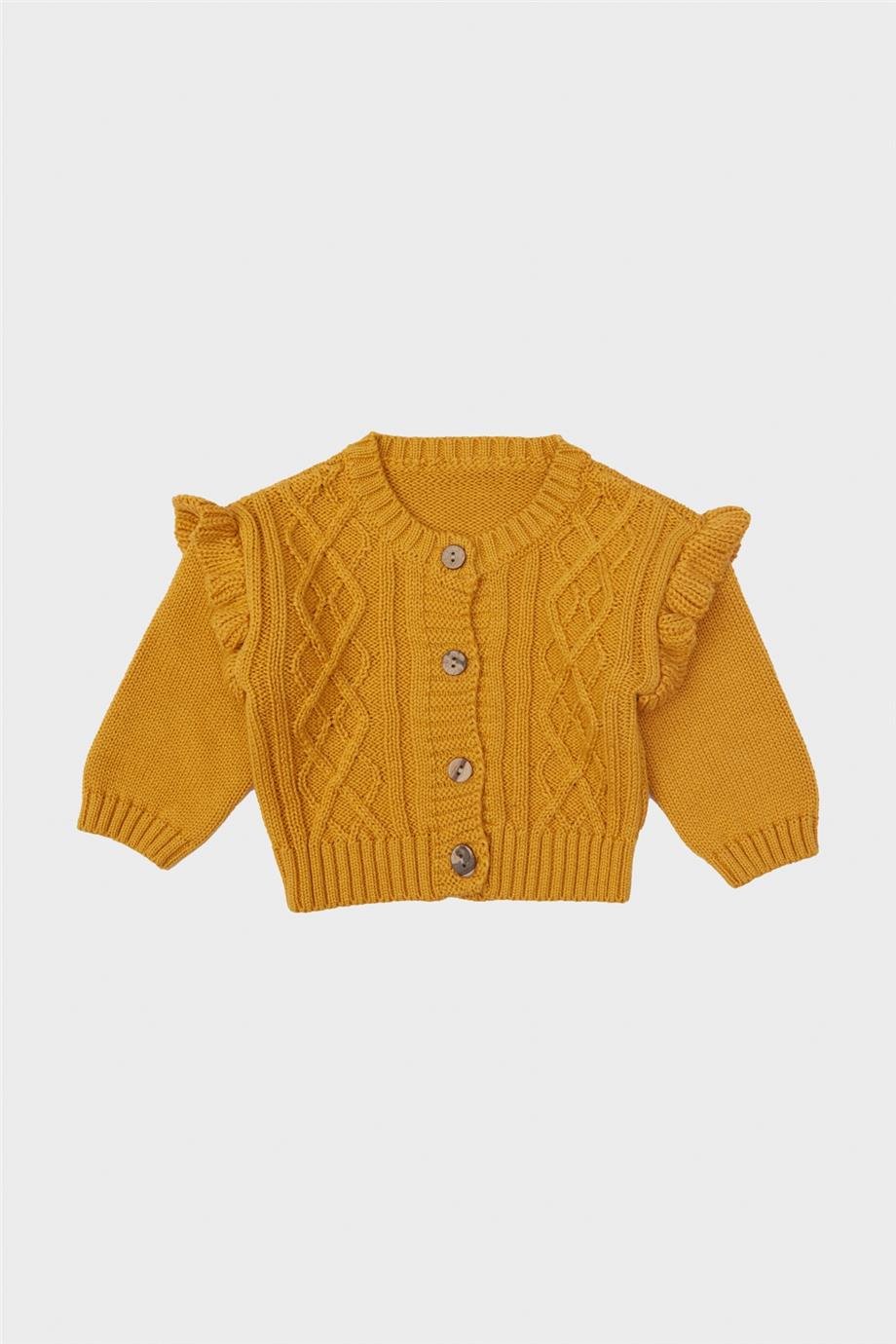 Layette Kız Bebek Sarı Hırka