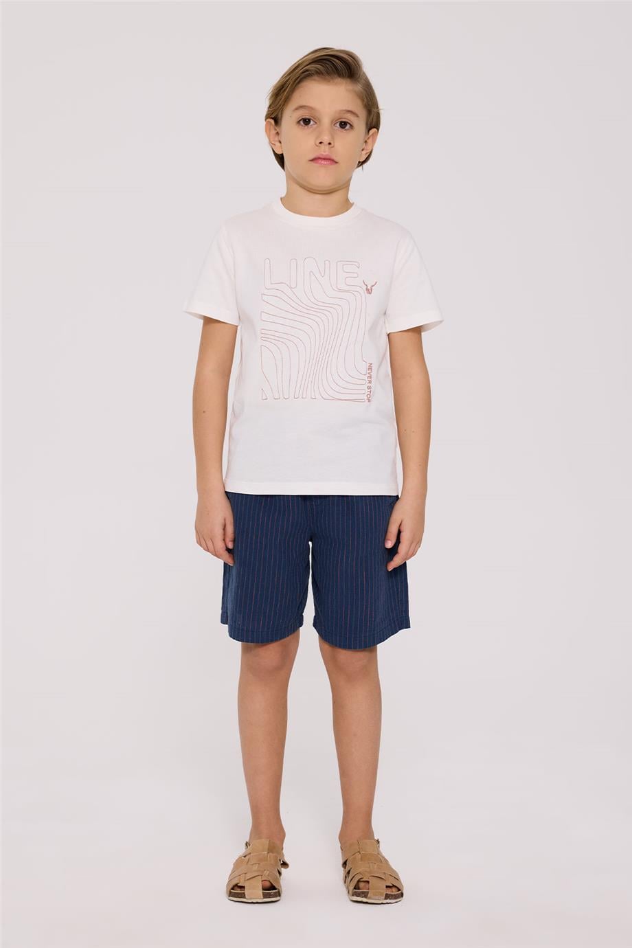 Nebbati Erkek Çocuk Ekru TshirtNebbati Erkek Çocuk Ekru Tshirt