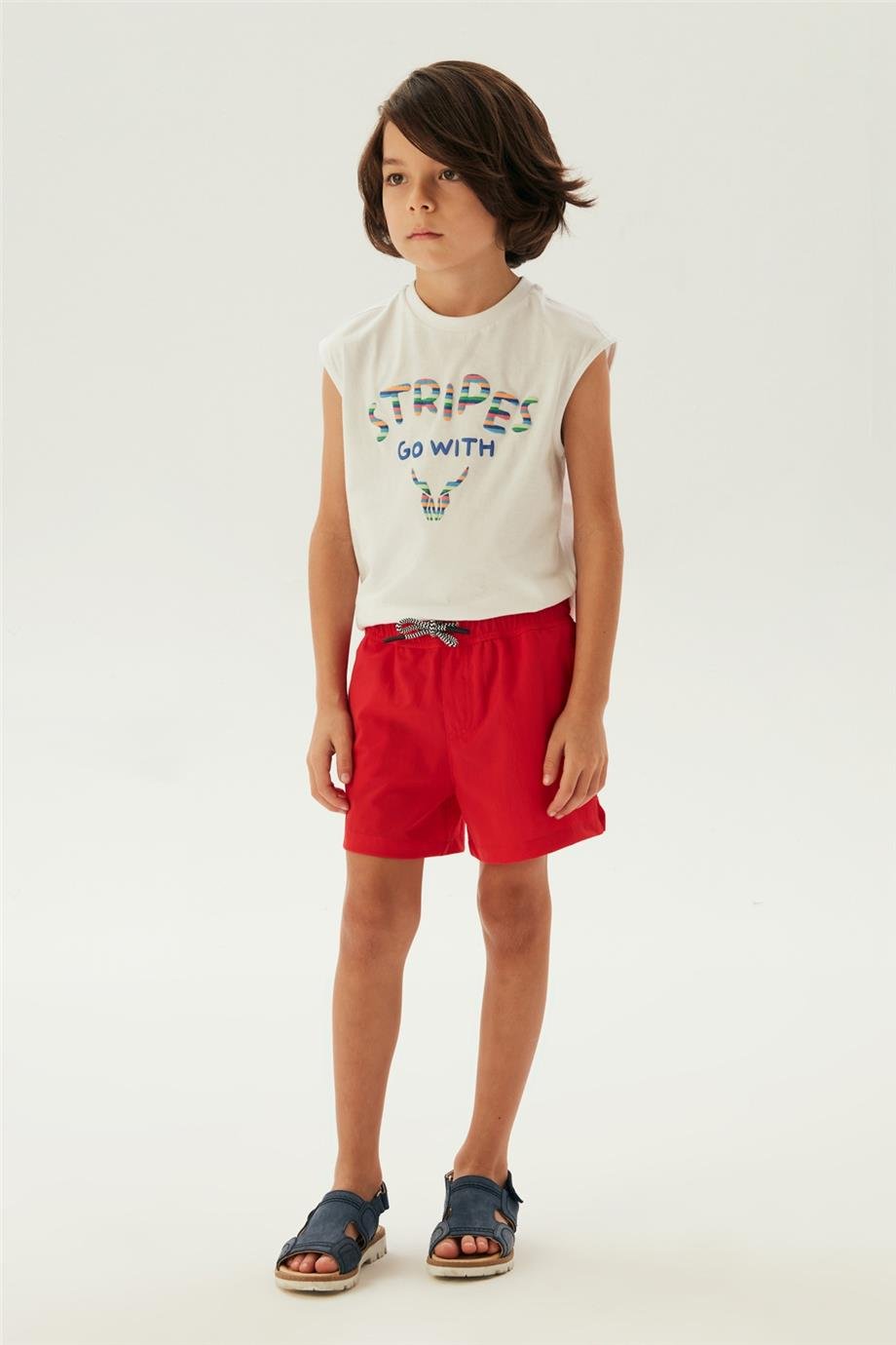 Nebbati Erkek Çocuk Kırmızı Şort