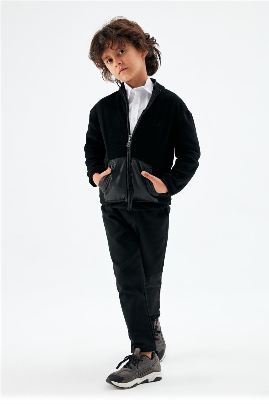 Nebbati Unisex Siyah Polar