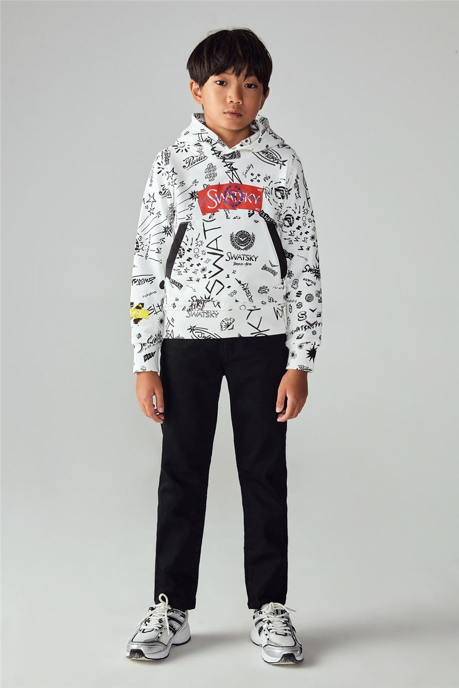 Swatsky Erkek Çocuk Desenli Sweatshirt