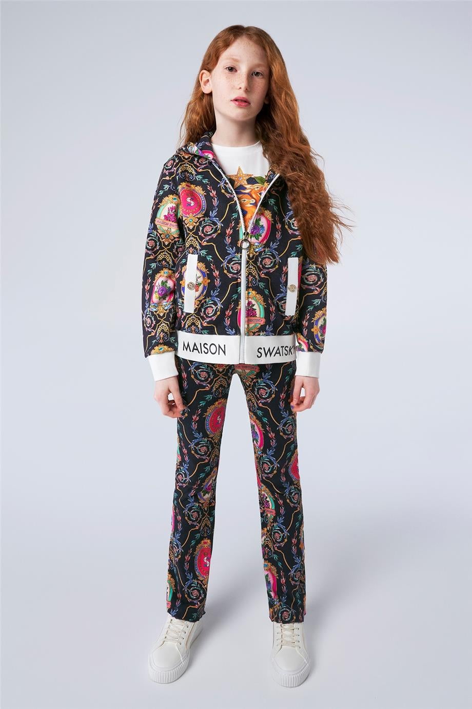 Swatsky Kız Çocuk Desenli Sweatshirt