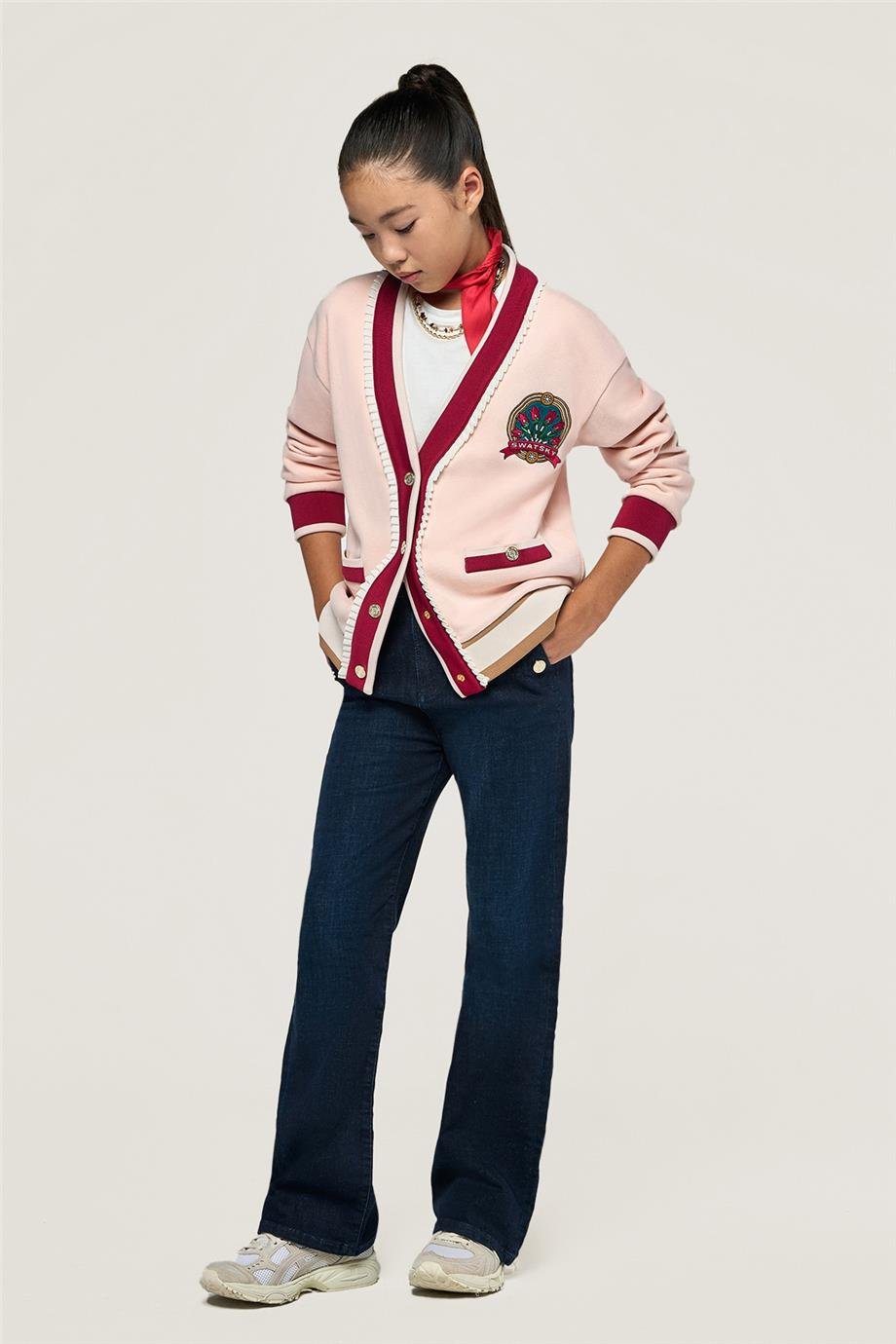 Swatsky Kız Çocuk Pembe Hırka