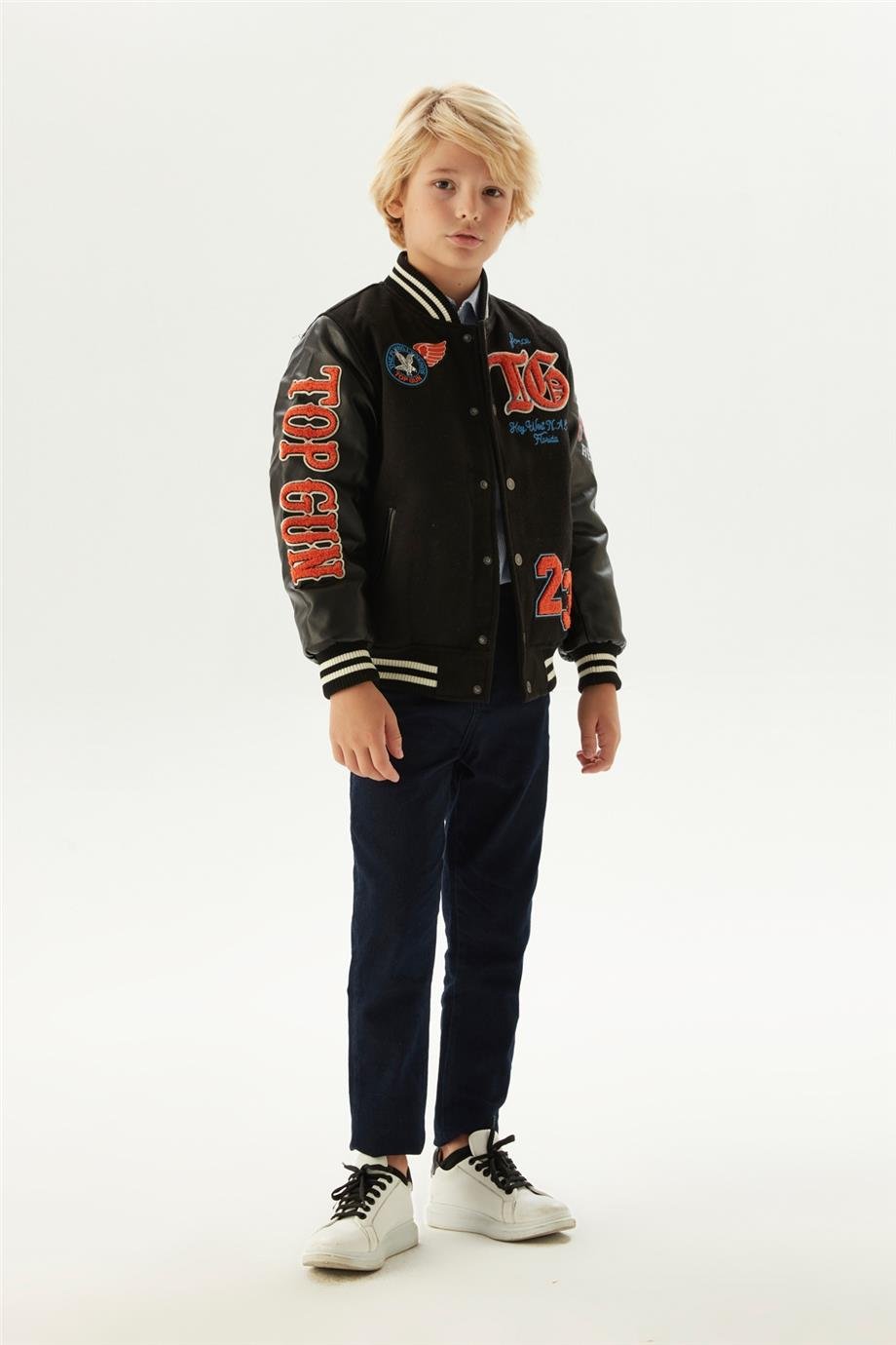 TOPGUN Erkek Çocuk Siyah Mont