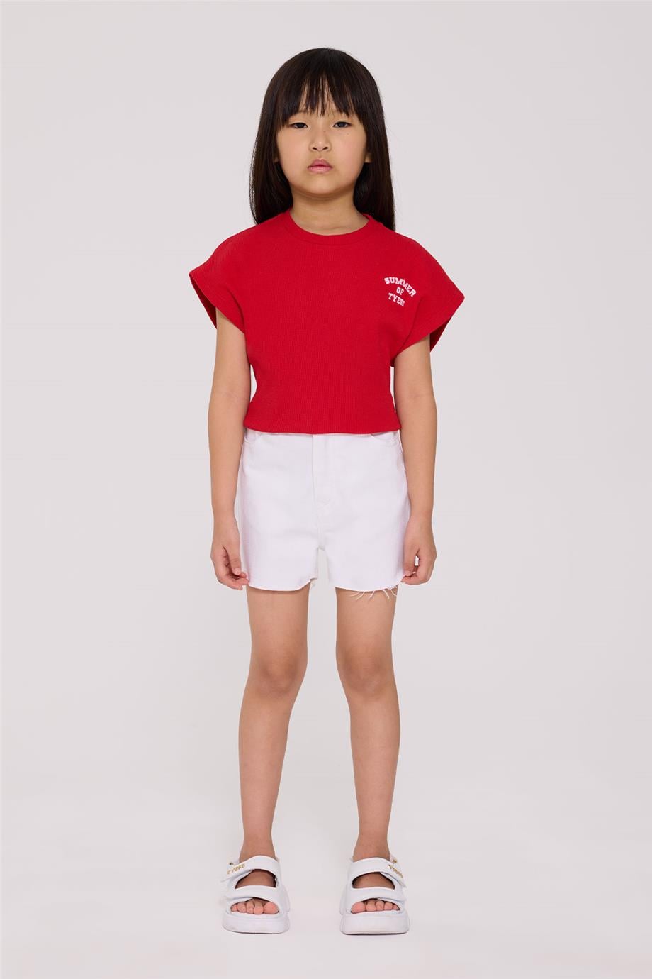 Tyess Basic Kız Çocuk Beyaz ŞortTyess Basic Kız Çocuk Beyaz Şort