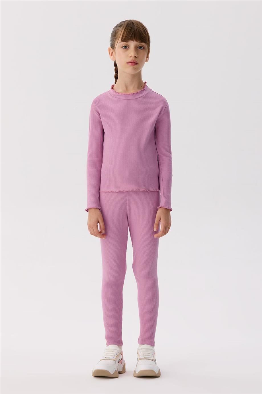 Tyess Basic Kız Çocuk Pembe T-Shirt